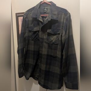 Burnside Men's Checkered Shirt Jacket in Dark Shades